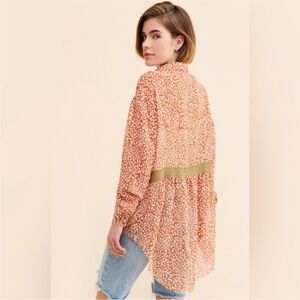 FP Movement by Free People Rust Floral Blouse